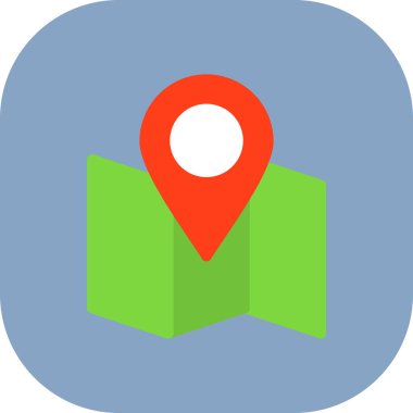 konum haritası pin simgesi doldurulmuş dış hat biçimi