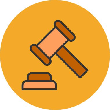 Adalet düz vektör simgesi