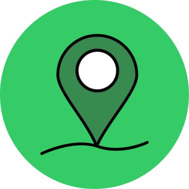 Harita işaretleyici simgesi. Web için harita işaretleyici vektör simgelerinin basit çizimi