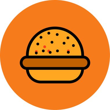 Yemek. Web simgesi basit illüstrasyon