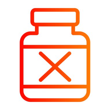 İlaç şişesi ikonu ana hatları vektörü. İlaç şişesi. Uyuşturucu