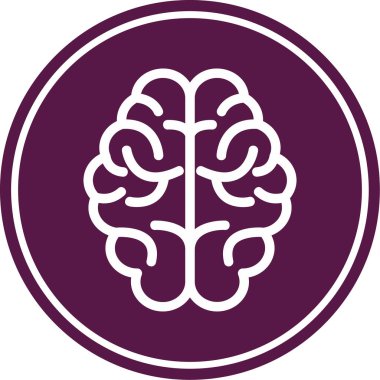 Benzersiz beyin vektör simgesi