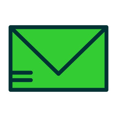 Zarf simgesi. düz tasarım biçimi