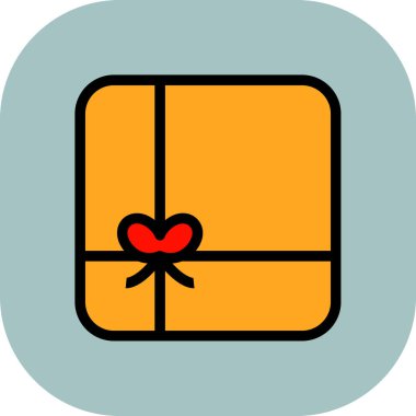 hediye simgesi, vektör çizimi