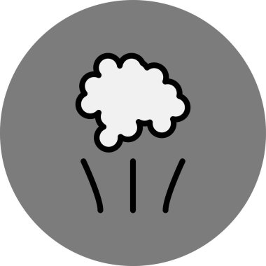 Bir bulut simgesinin vektör illüstrasyonu