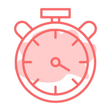 Alarm saati renk simgesi, vektör illüstrasyonu