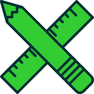 Cetvel simgesi. vektör illüstrasyonu