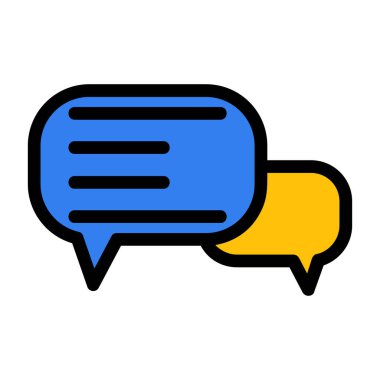 Sohbet iletisi renk ana hatları vektörü