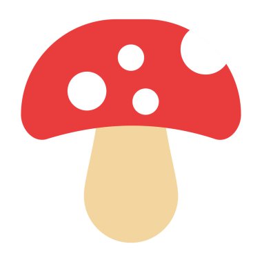 Mantar. Web simgesi basit illüstrasyon