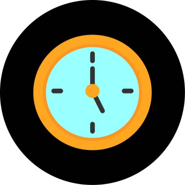 Saat simgesi vektör illüstrasyonu