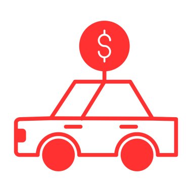 araba sigortası ikonu vektör illüstrasyonu