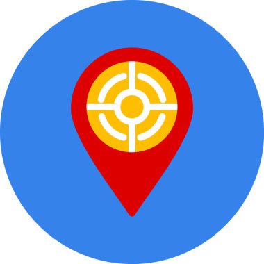 konum simgesi, vektör çizimi