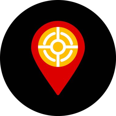 düz stil izole edilmiş arkaplanda pusula simgesi