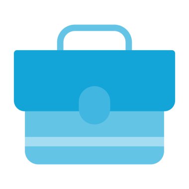 mavi ve beyaz vektörlü izole bavul