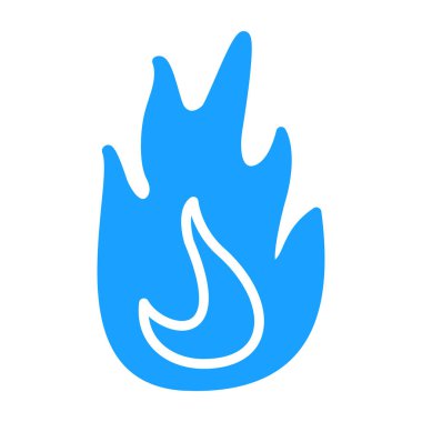 Ateş vektör çizgisi simgesini ateşle