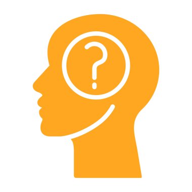 Soru işareti vektör simgesi ile baş