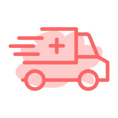 ambulans simgesi vektör illüstrasyonu