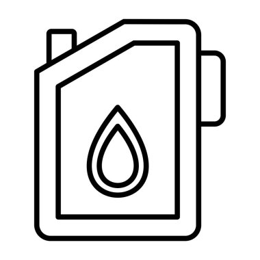 yakıt vektörü ince çizgi simgesi