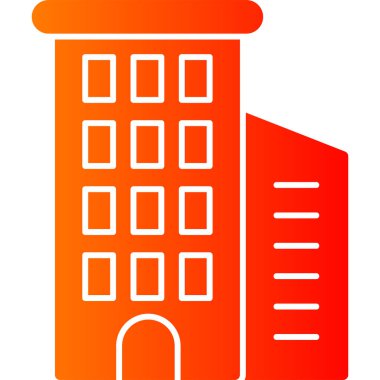 Bina. Web simgesi basit illüstrasyon