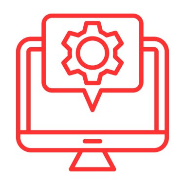 bilgisayar ekranı ayarları simgesi ana hat biçiminde