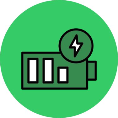 Pil simgesinin vektör illüstrasyonu