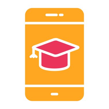 Mezuniyet şapkalı cep telefonu