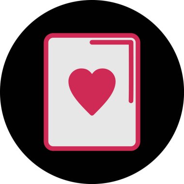 Kalp ikonu vektör illüstrasyonu