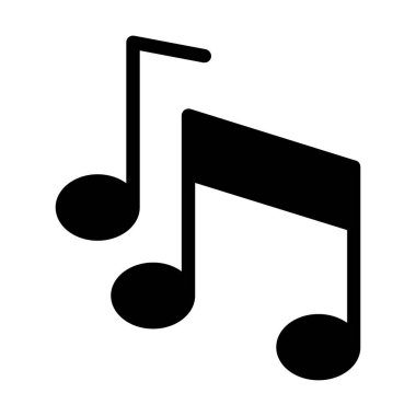 müzik nota simgesi, vektör illüstrasyonu