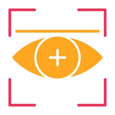 vizyon. Web simgesi basit illüstrasyon