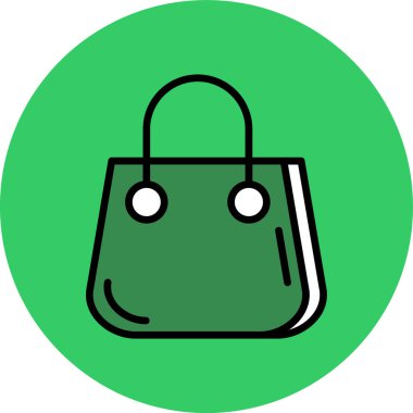 Alışveriş poşeti ikon vektör illüstrasyonu