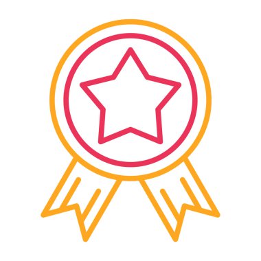 Madalya ikon vektör illüstrasyonu