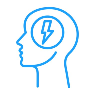 Beyin simgesi, vektör illüstrasyonu