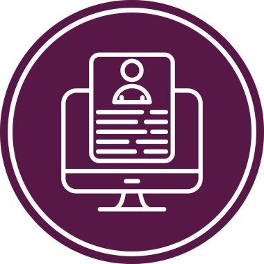 bir bilgisayarın vektör simgesi