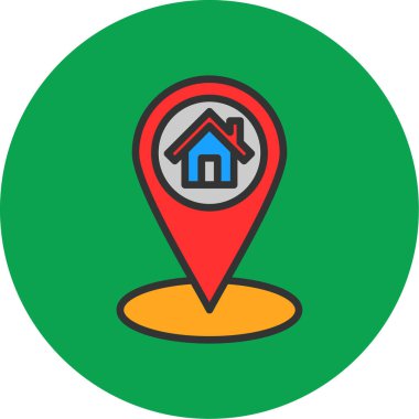 konum konum vektörü simgesi