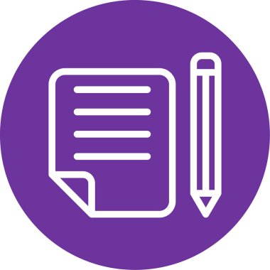 Kalem. Web simgesi basit illüstrasyon