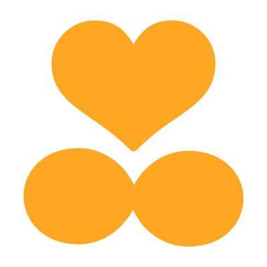 kalp vektör simgesi düz simge