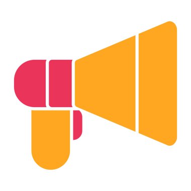 megafon ikonu. Vektör illüstrasyonu