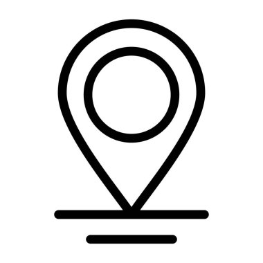 pin konumu simgesi. beyaz arkaplanda izole edilmiş web tasarımı için konum konum konum vektörü simgesi