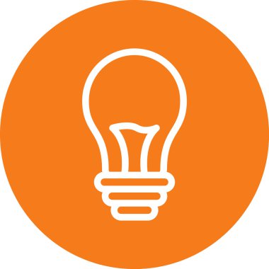 Ampul. Web simgesi basit illüstrasyon