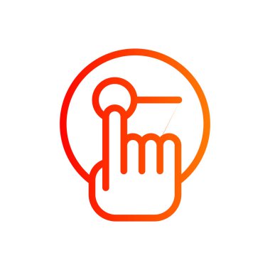 Bir anahtar simgesini tutan el. vektör illüstrasyonu