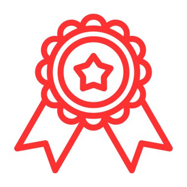 Rozet Vektör Satırı Simge Tasarımı