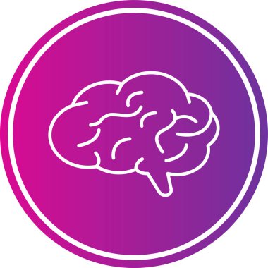 Beyin simgesi, vektör illüstrasyonu basit tasarım