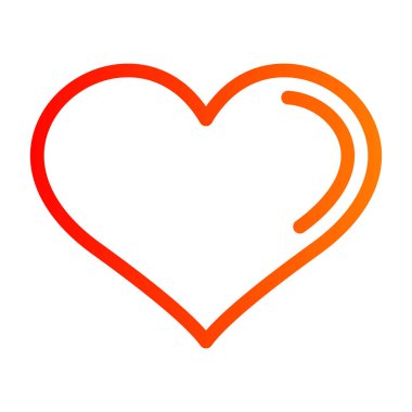 Kalp ikonu. Vektör illüstrasyonu