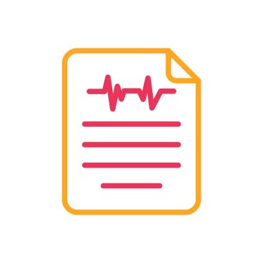 kardiyogram simgesi, vektör illüstrasyonu