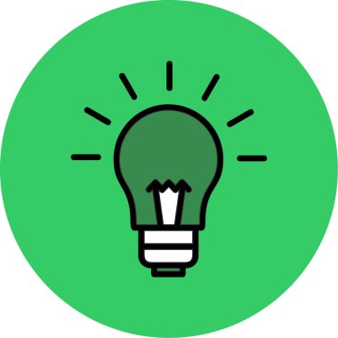 Ampul. Web simgesi basit illüstrasyon