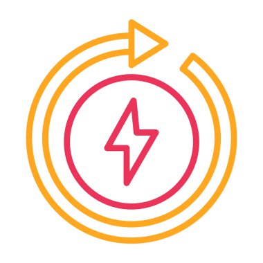 Elektrik simgesinin vektör illüstrasyonu