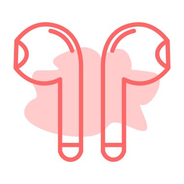 vektör kulaklıkları düz simge