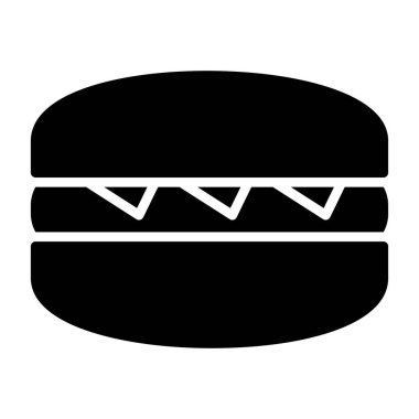 Hamburger ikonu. vektör illüstrasyonu