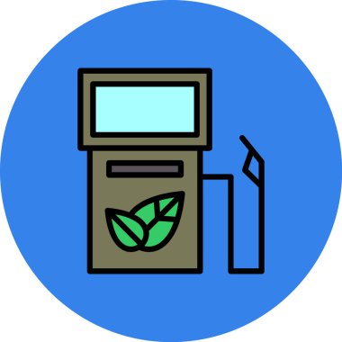 Yeşil bitki simgesinin vektör illüstrasyonu