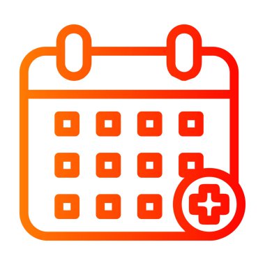 Takvim simgesi vektör illüstrasyonu